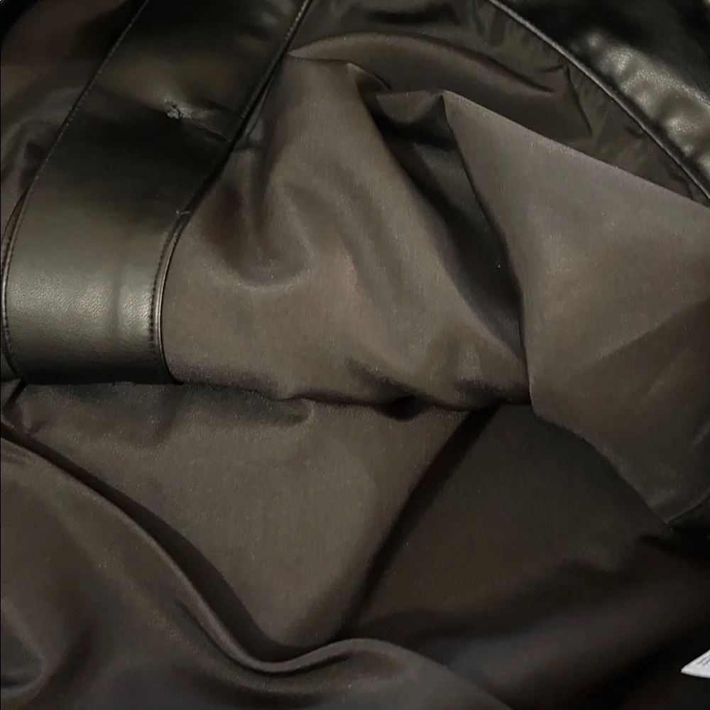 a new day Black Faux Leather Cropped Cargo Jacket - Picture 10 of 10